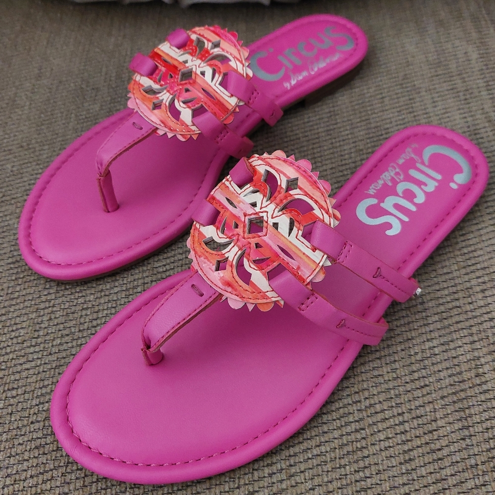 CIRCUS BY SAM EDELMAN CHERRI FF MULTI PINK SANDALS
